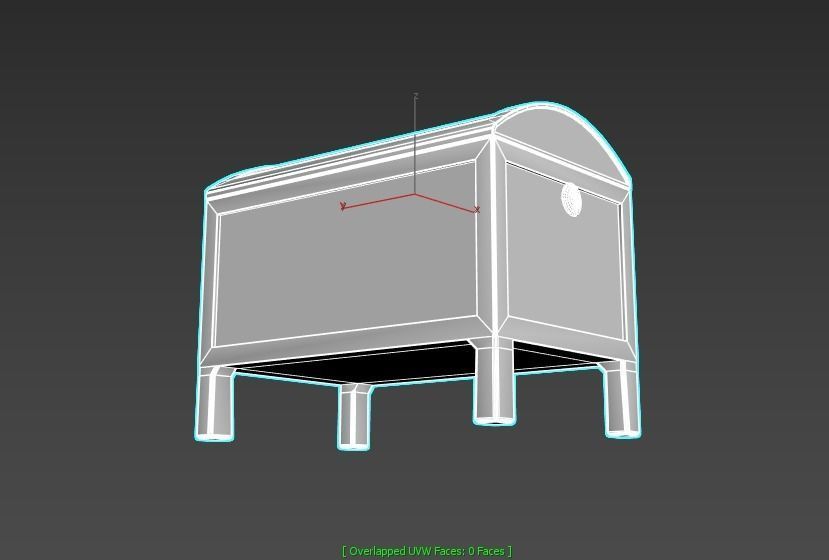 Egyptic Chest Low-poly 3D model_7