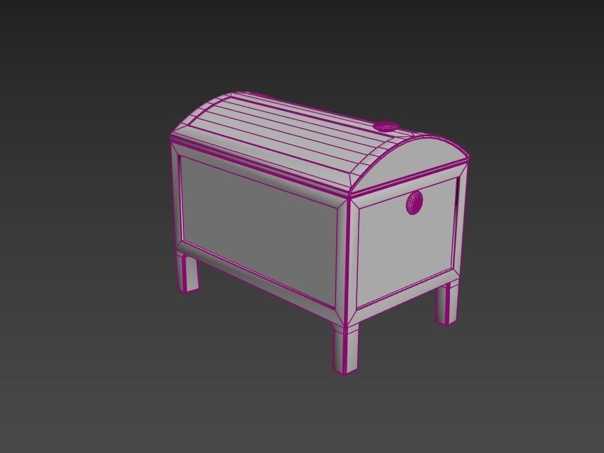 Egyptic Chest Low-poly 3D model_6
