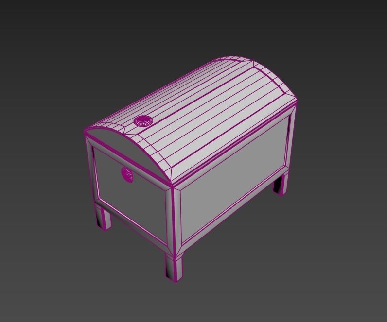 Egyptic Chest Low-poly 3D model_8