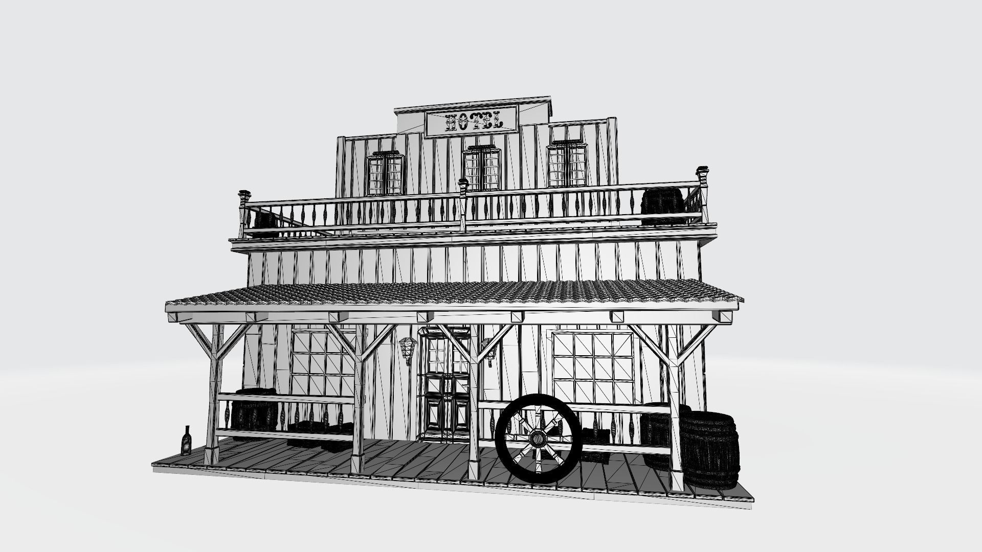 West wild hotel 3D print model_4