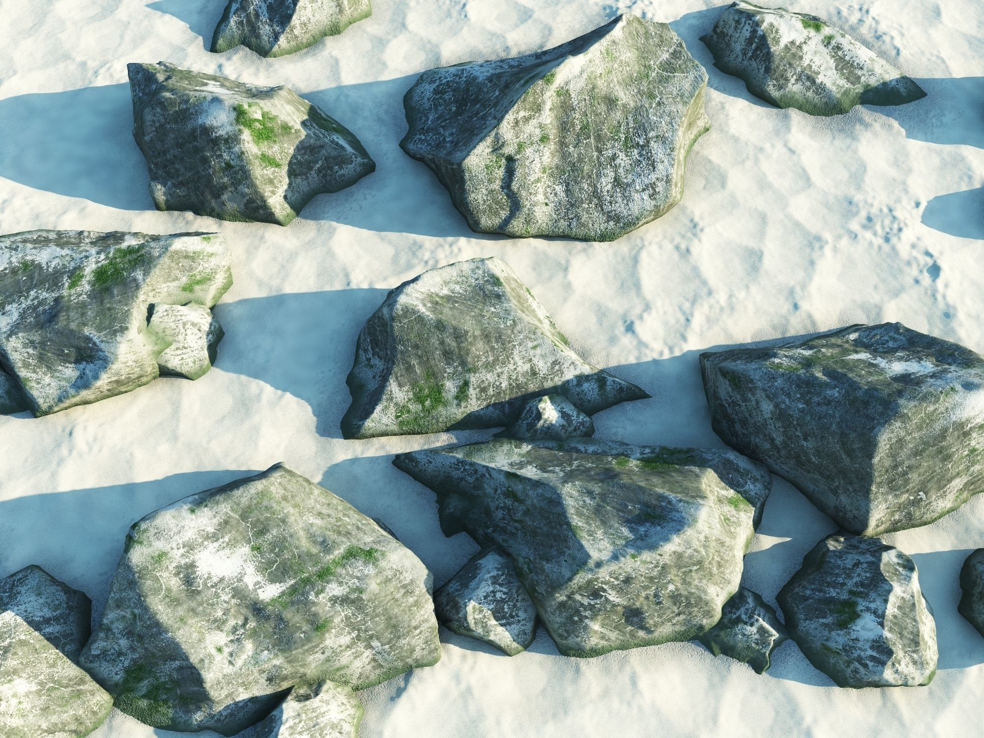 Rock and Beach  - Foam Bay  3D model_14
