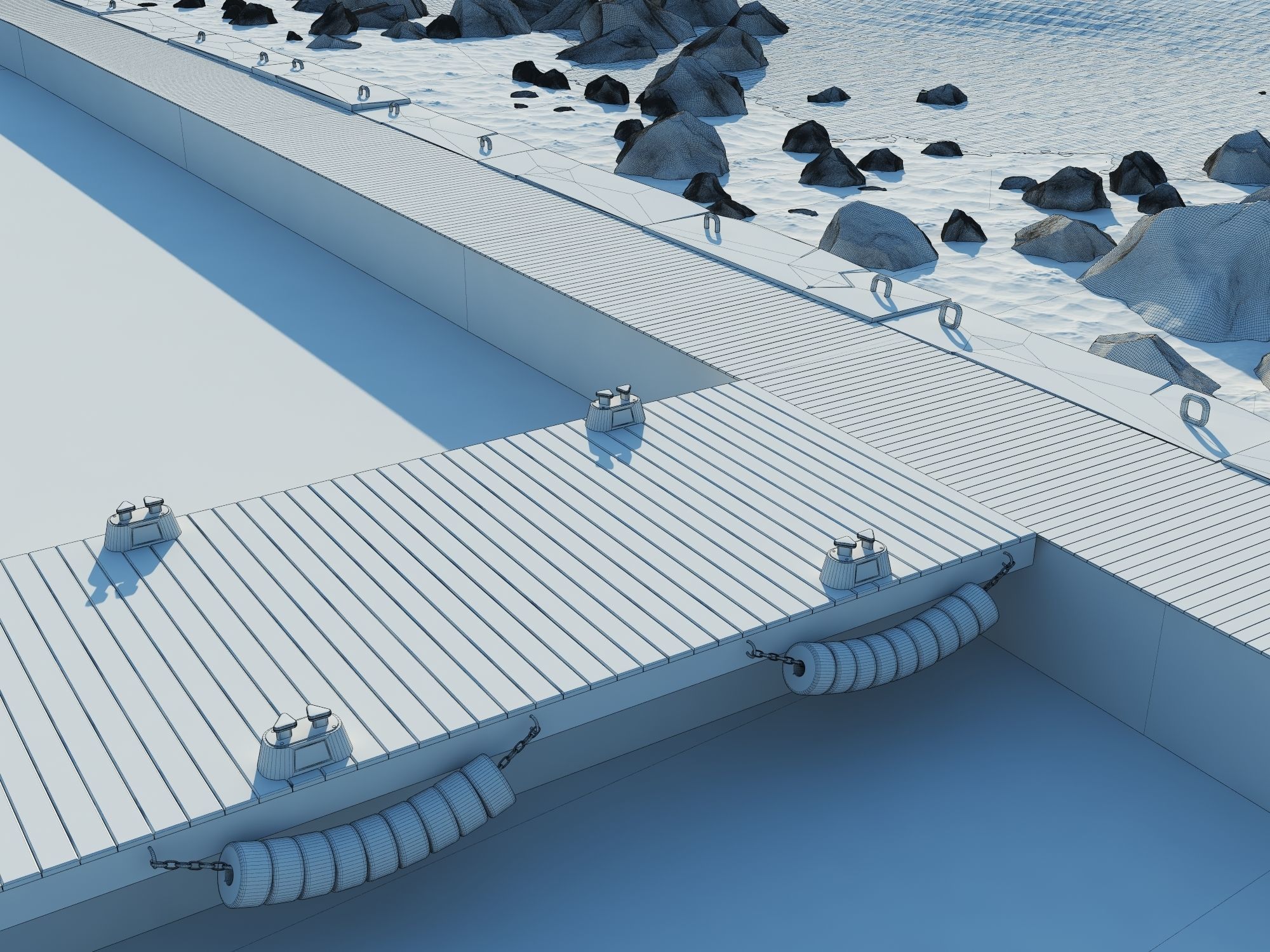 Rock and Beach  - Foam Bay  3D model_17