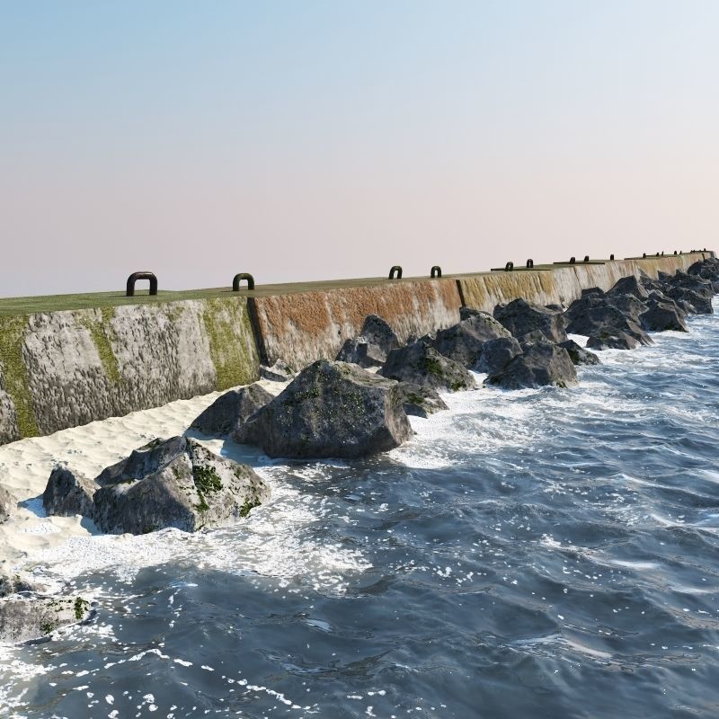 Rock and Beach  - Foam Bay  3D model_15