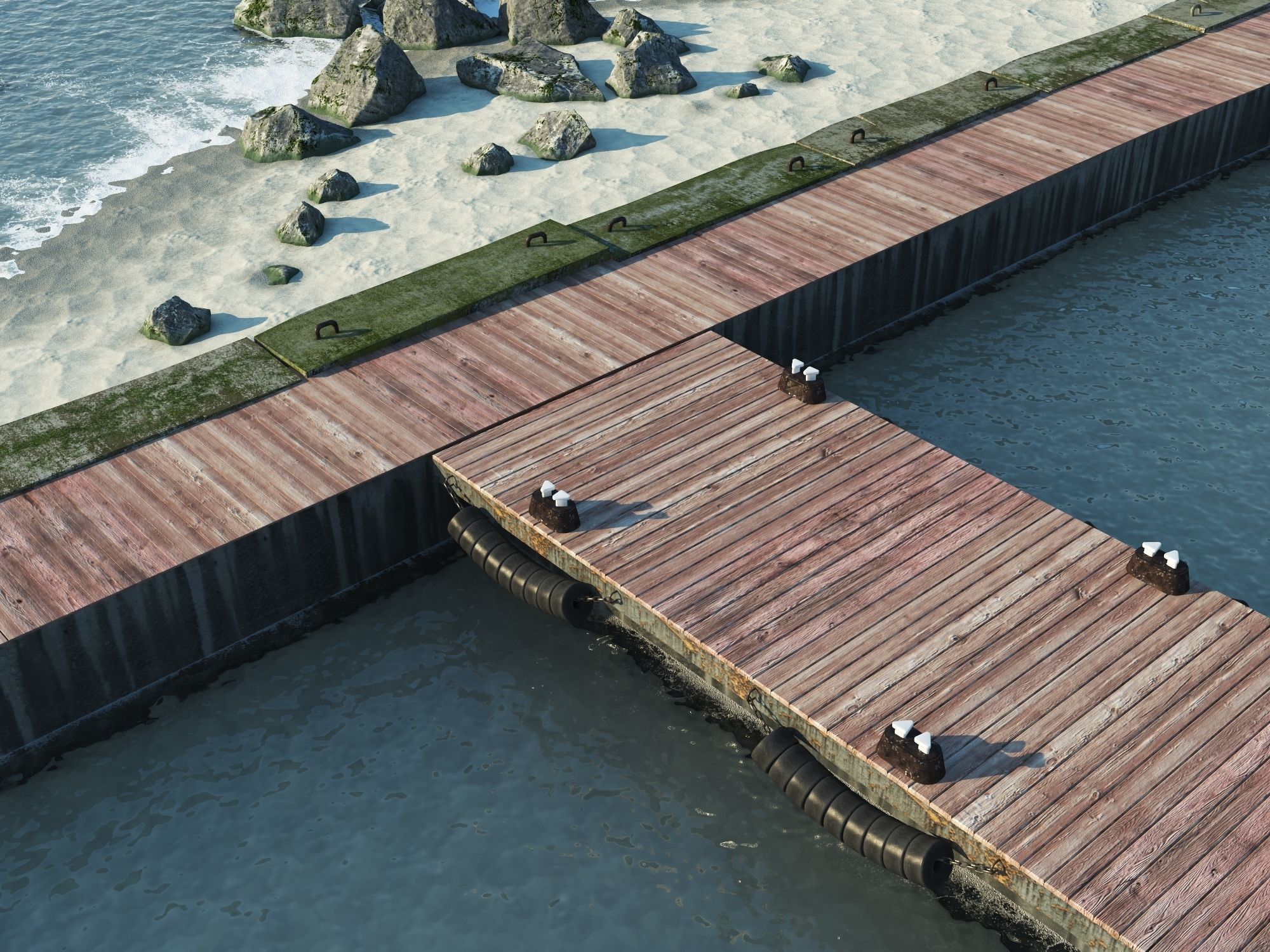 Rock and Beach  - Foam Bay  3D model_7