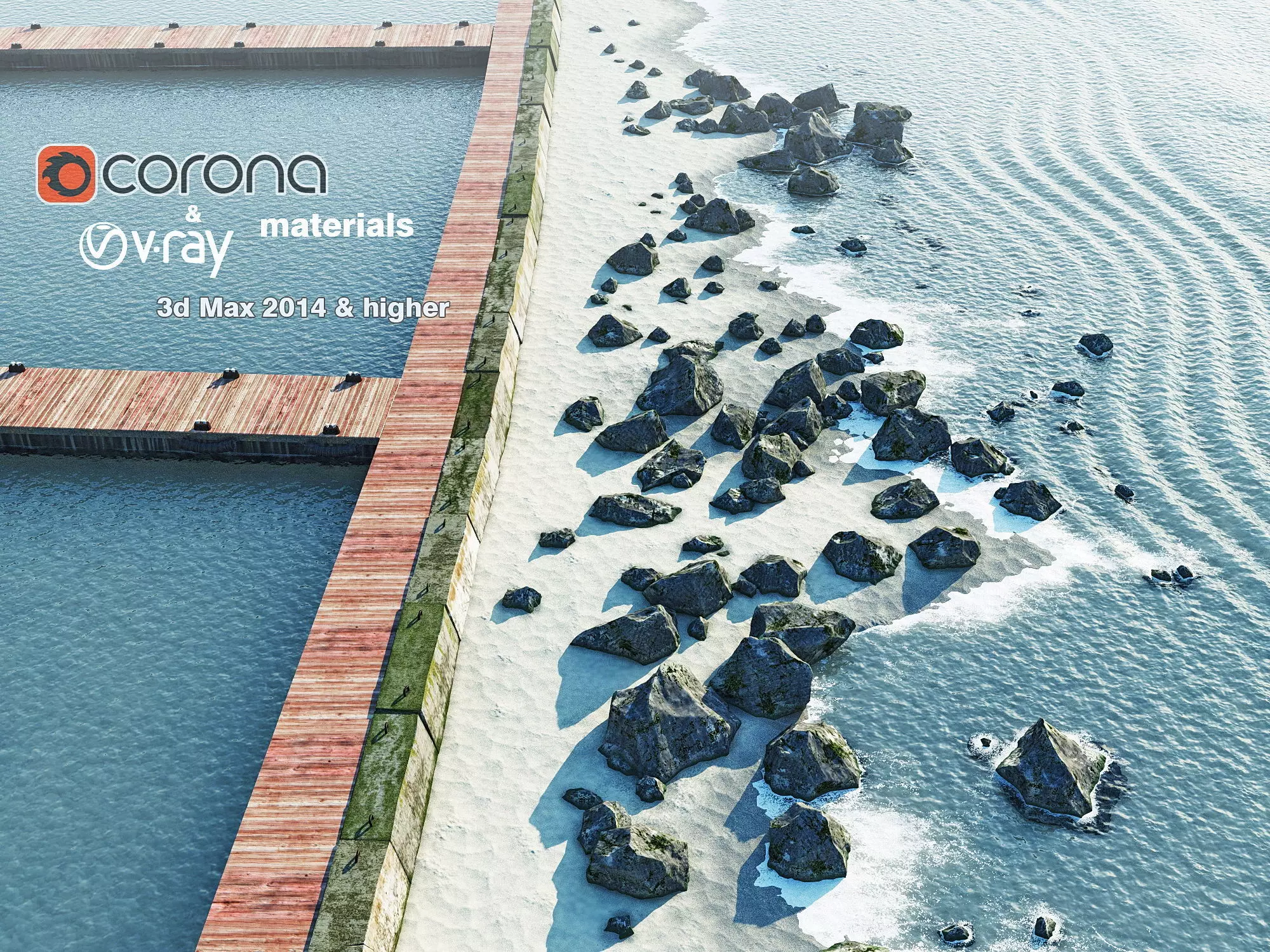 Rock and Beach  - Foam Bay  3D model_0