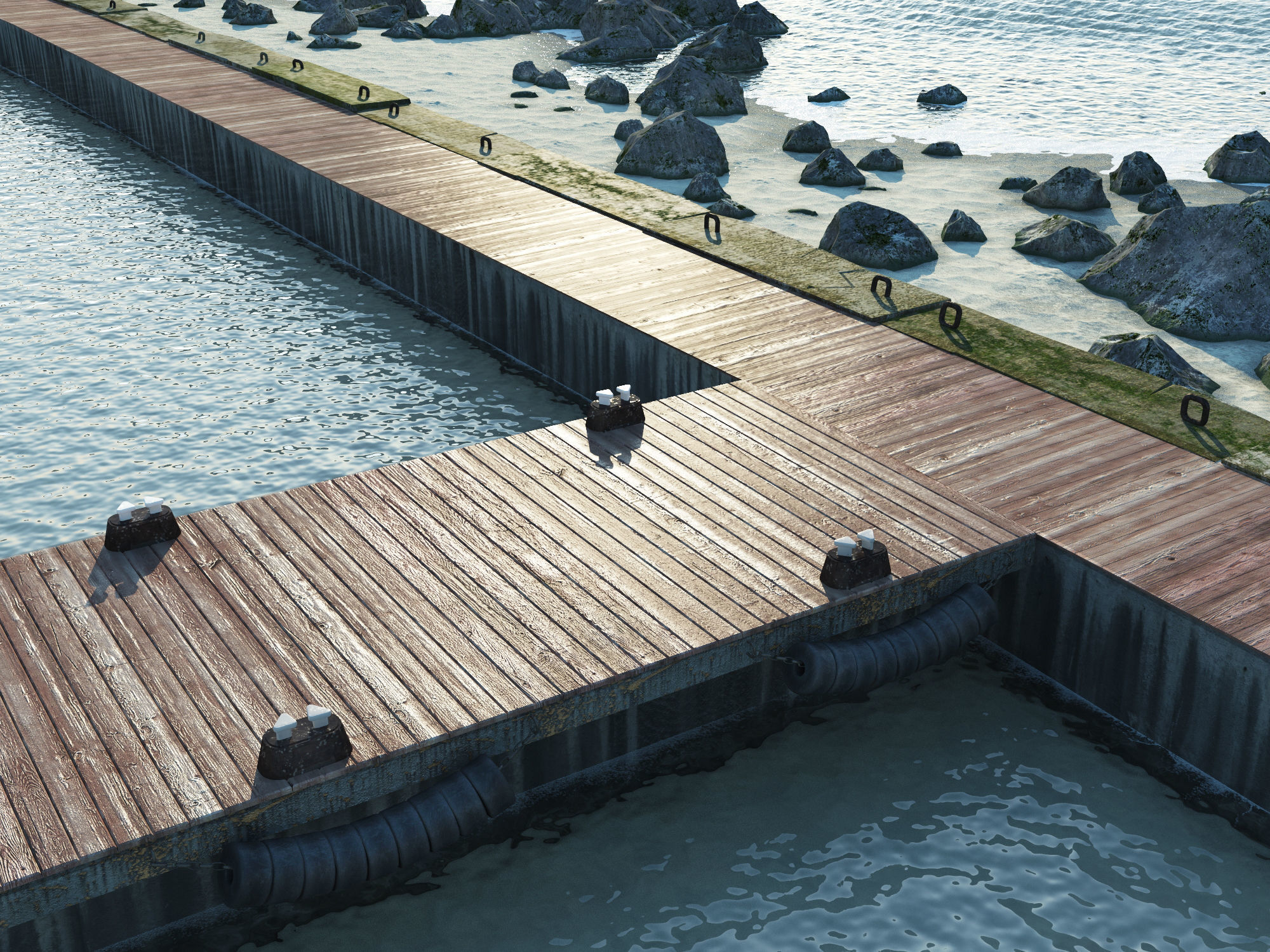 Rock and Beach  - Foam Bay  3D model_6