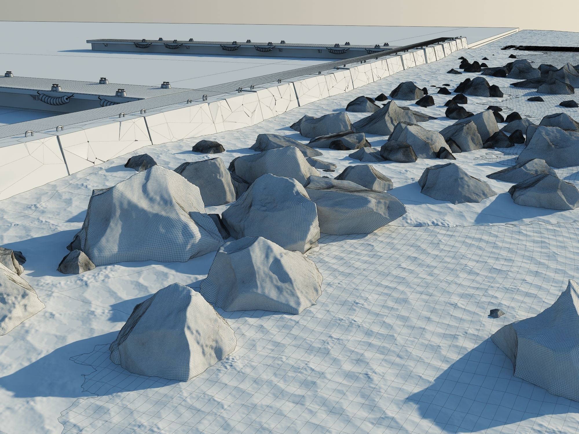 Rock and Beach  - Foam Bay  3D model_16