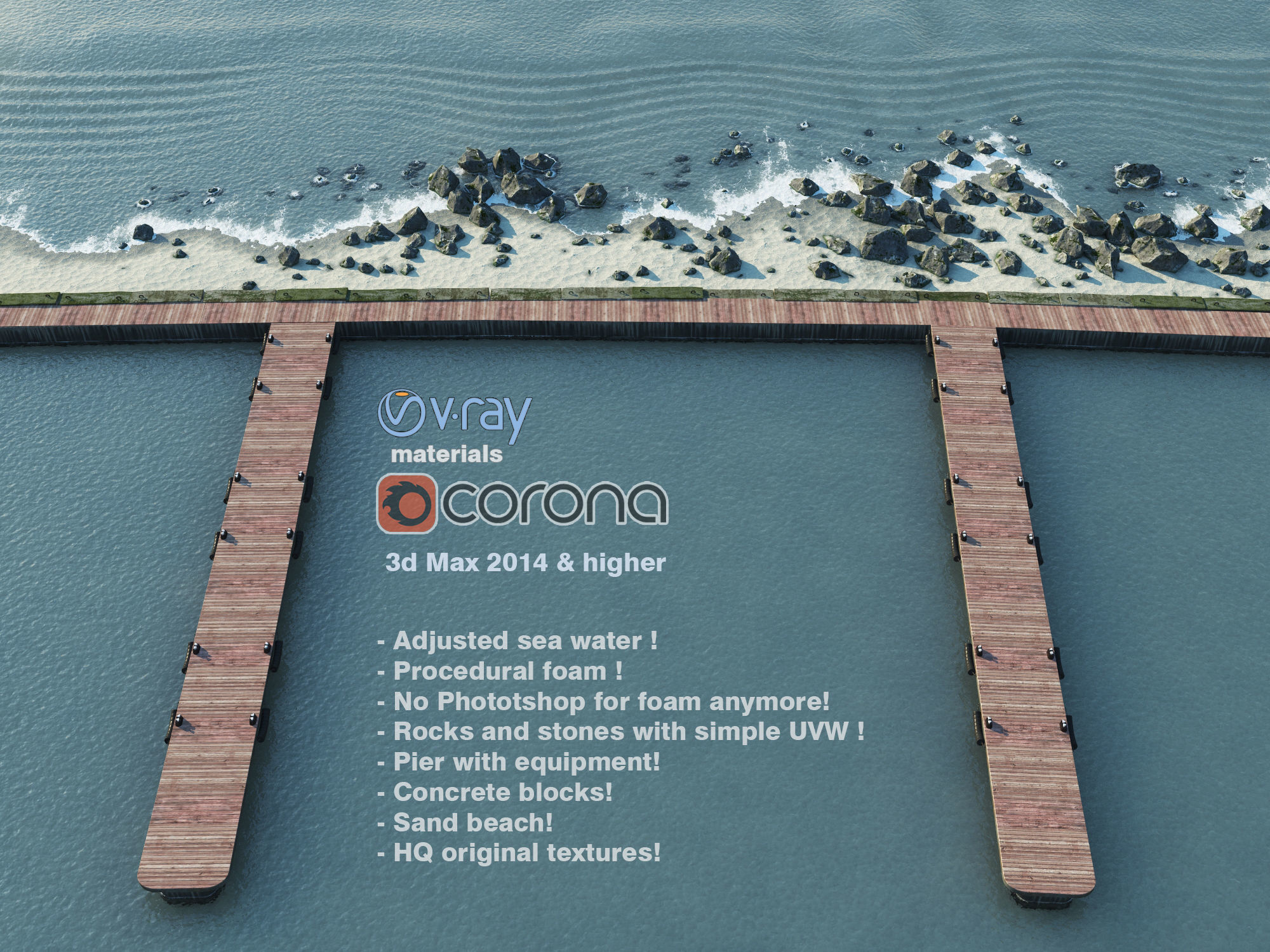 Rock and Beach  - Foam Bay  3D model_2