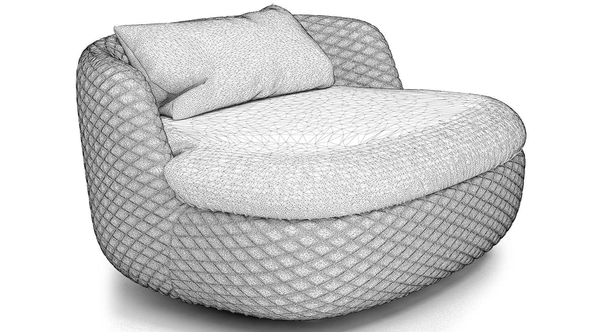 Moooi Armchair 3D model_7