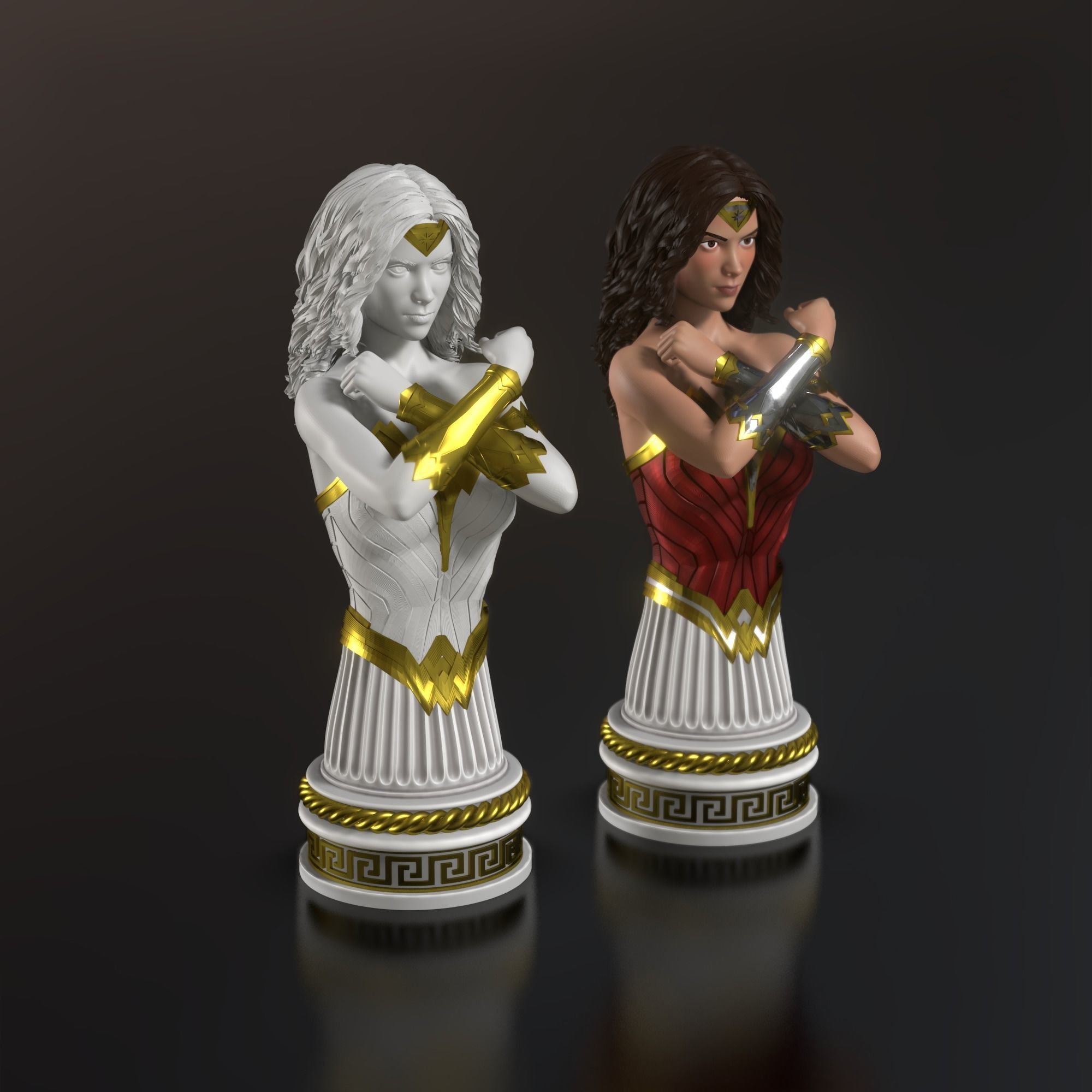 Wonder woman Bust Free 3D print model_4