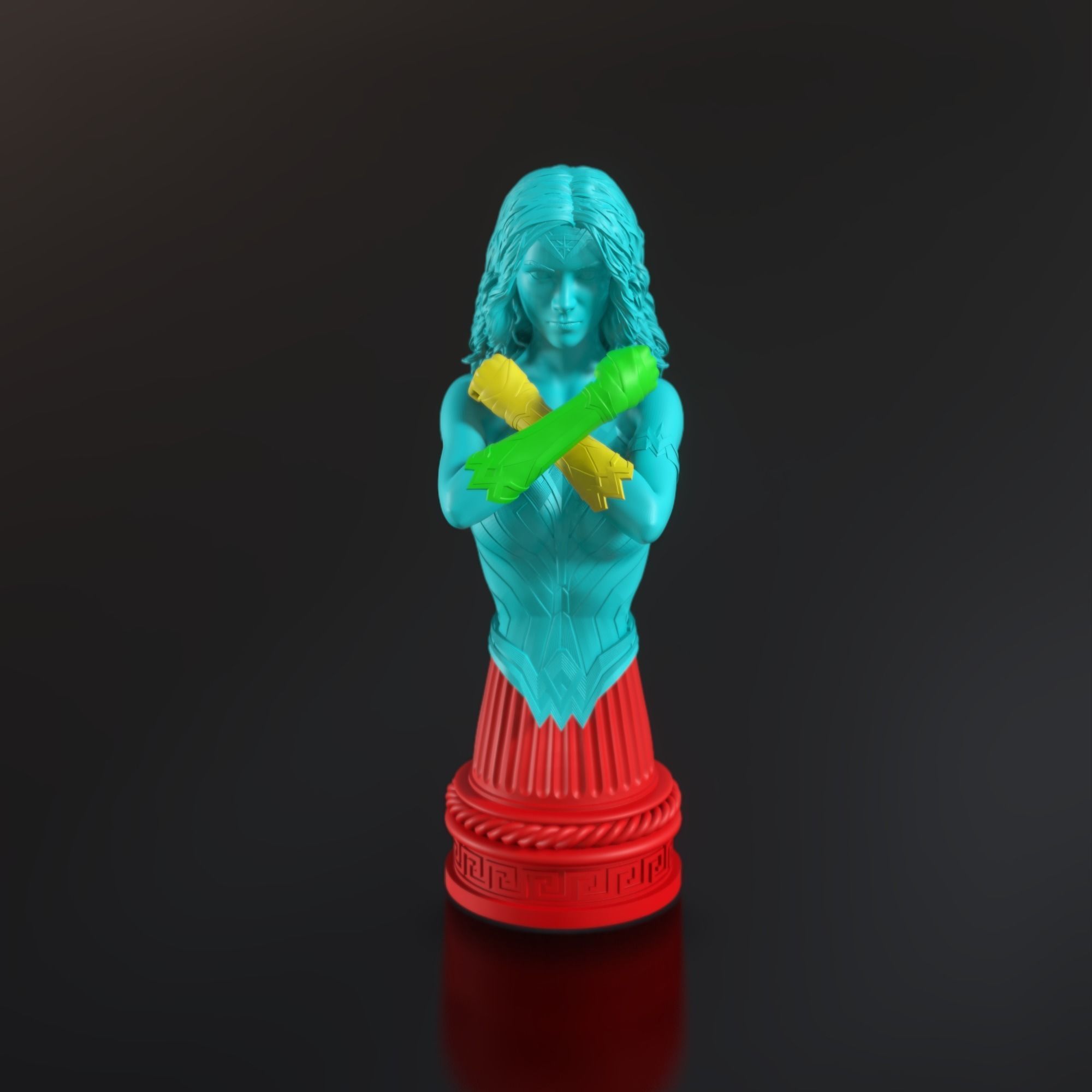 Wonder woman Bust Free 3D print model_14