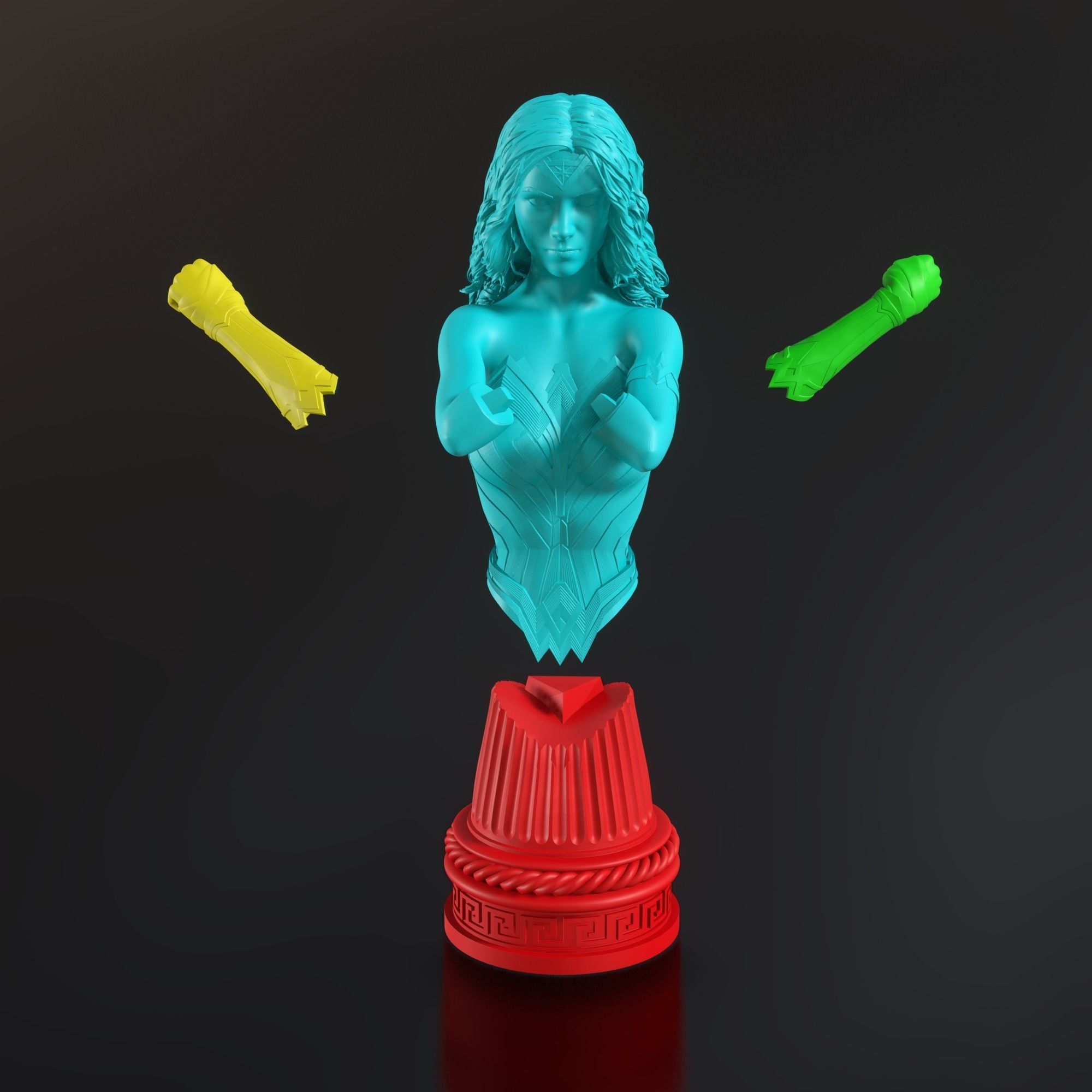 Wonder woman Bust Free 3D print model_17