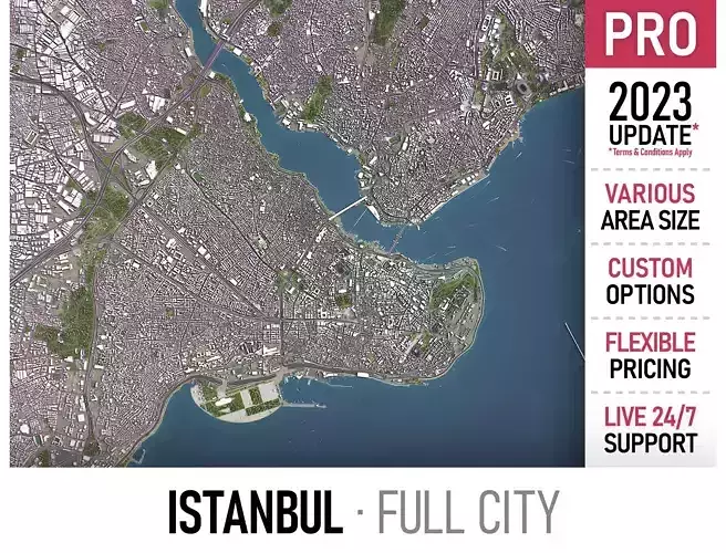 Istanbul Low-poly 3D model