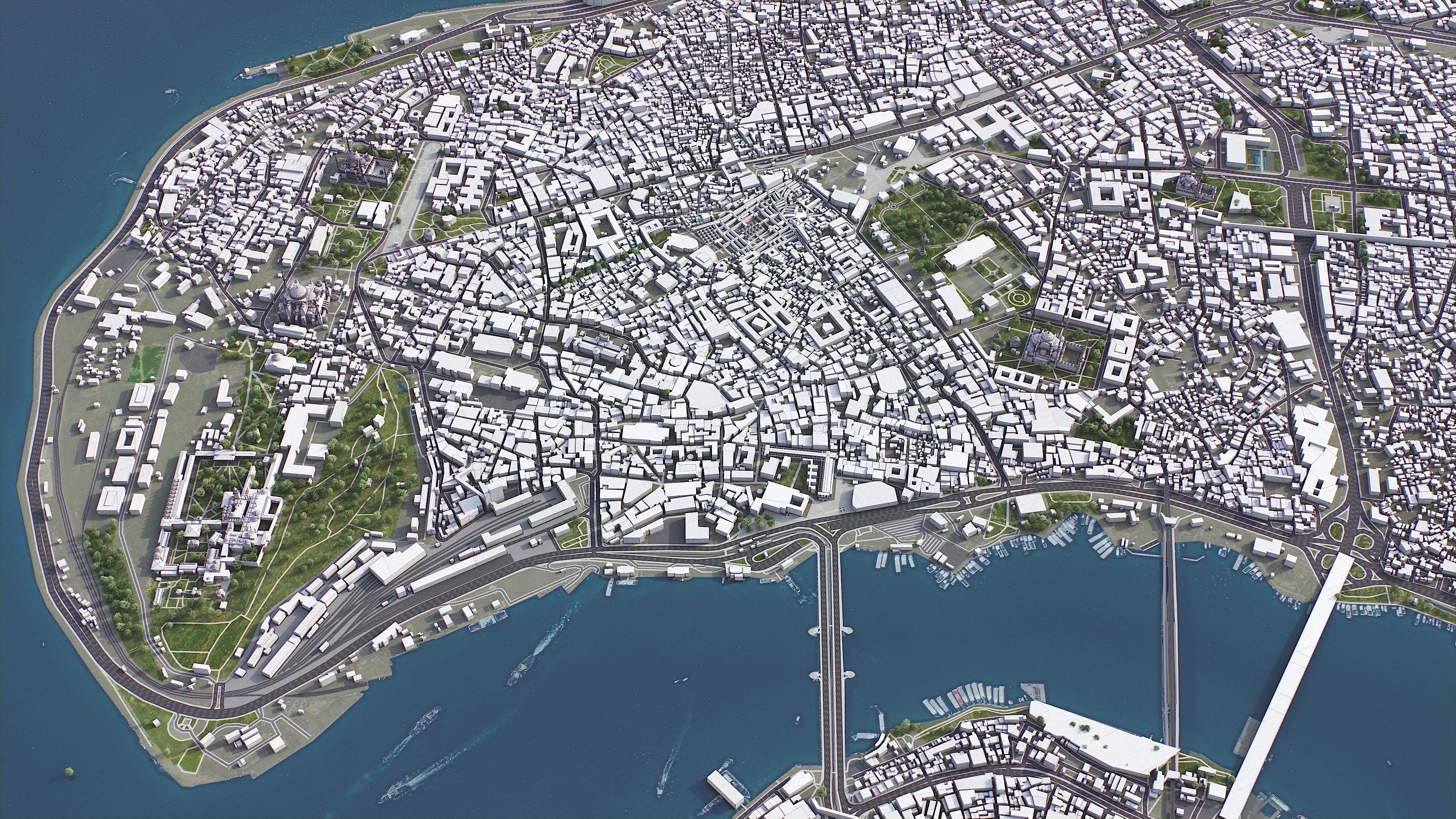 Istanbul Low-poly 3D model_7