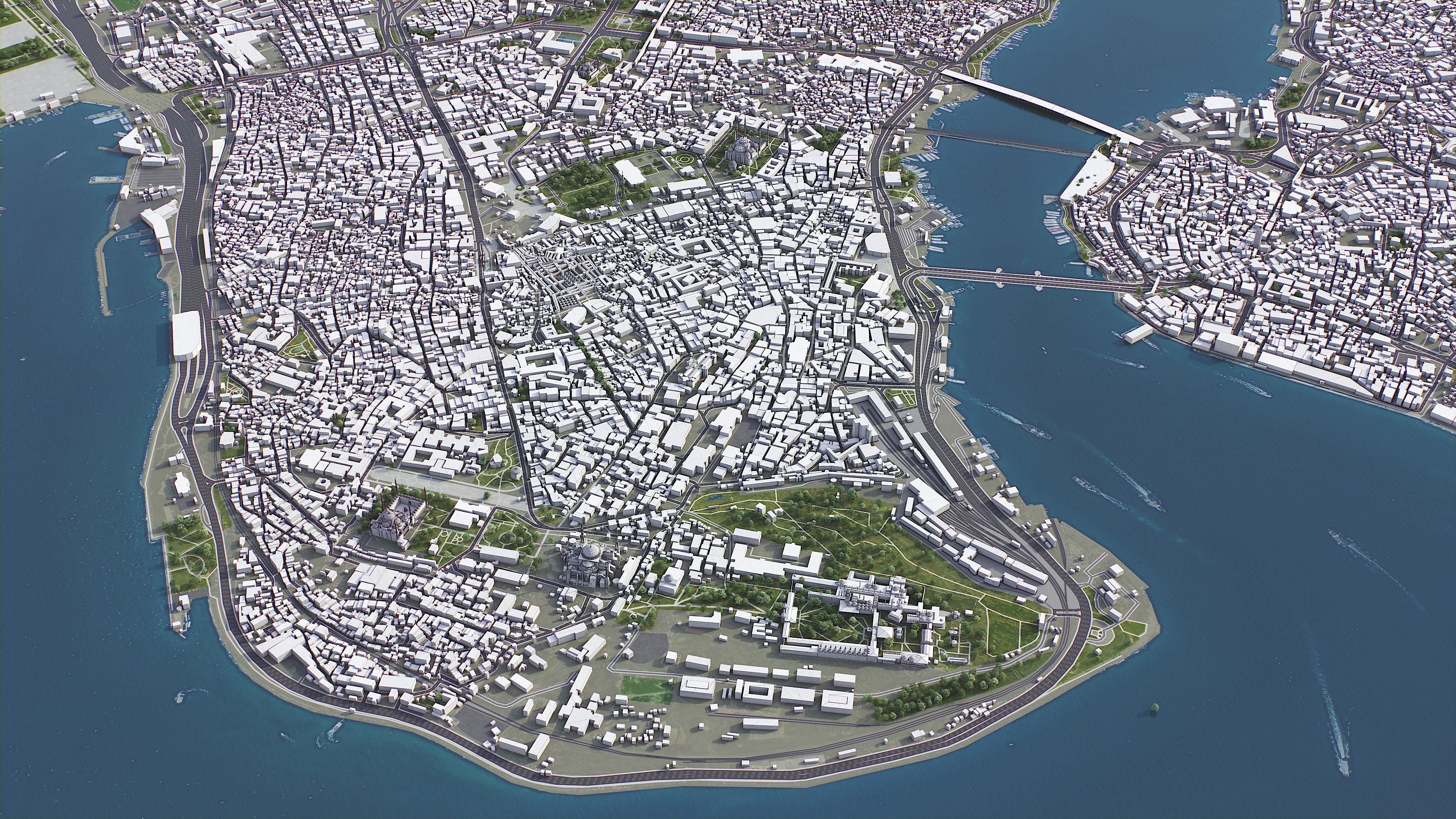 Istanbul Low-poly 3D model_6