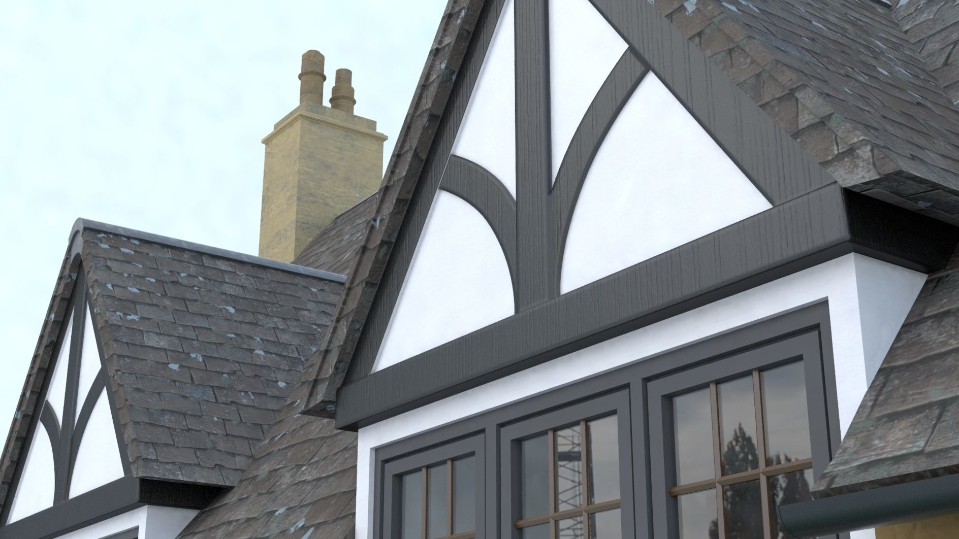 A Village Jewellery Shop Cottage 3D model_9