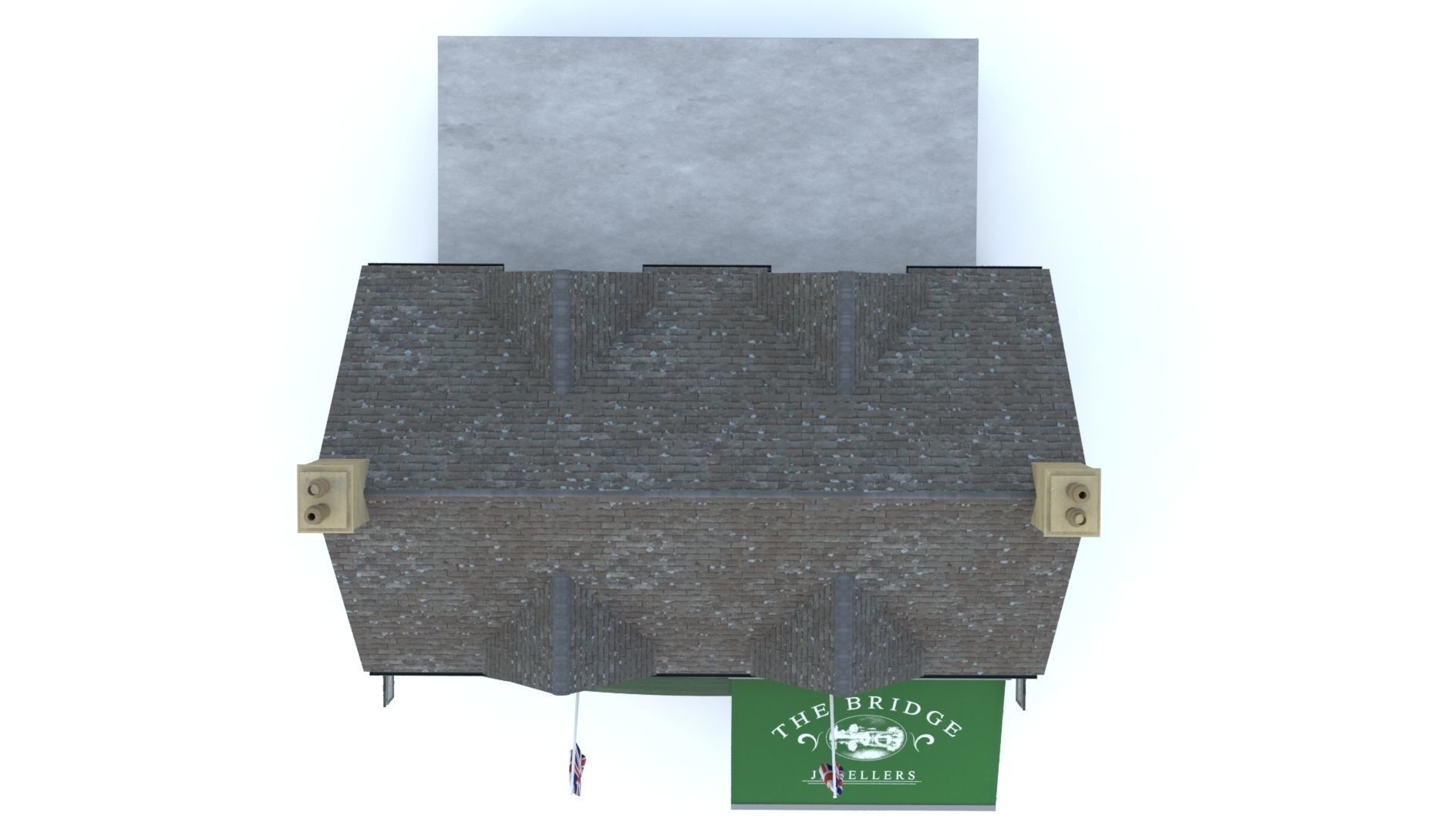 A Village Jewellery Shop Cottage 3D model_10