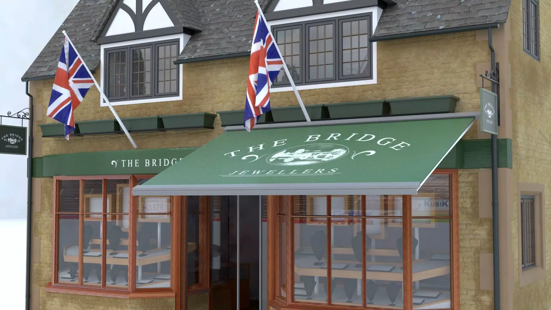 A Village Jewellery Shop Cottage 3D model_0