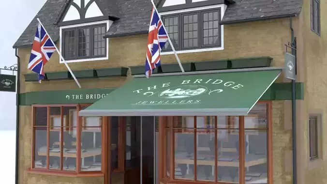 A Village Jewellery Shop Cottage 3D model A Village Jewellery Shop Cottage 3D model