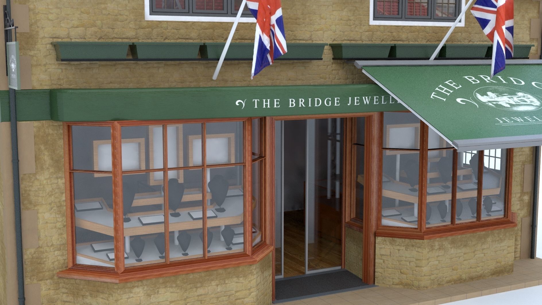 A Village Jewellery Shop Cottage 3D model_1