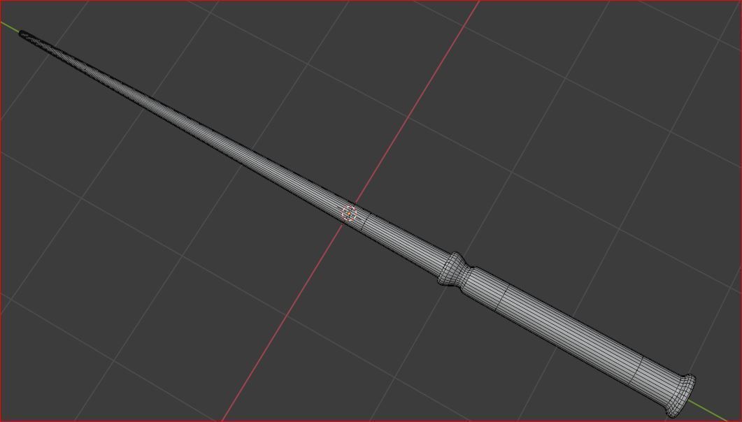 3D Low-poly Porpentina Goldsteins wand from Harry Potter Low-poly 3D model_1
