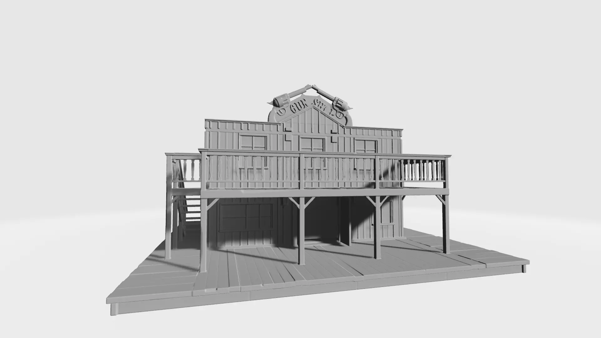 Wild west gun shop 3D print model_0