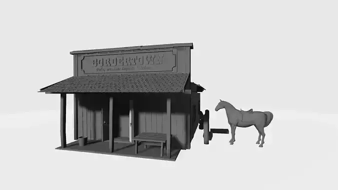 Wild west shop 3D print model