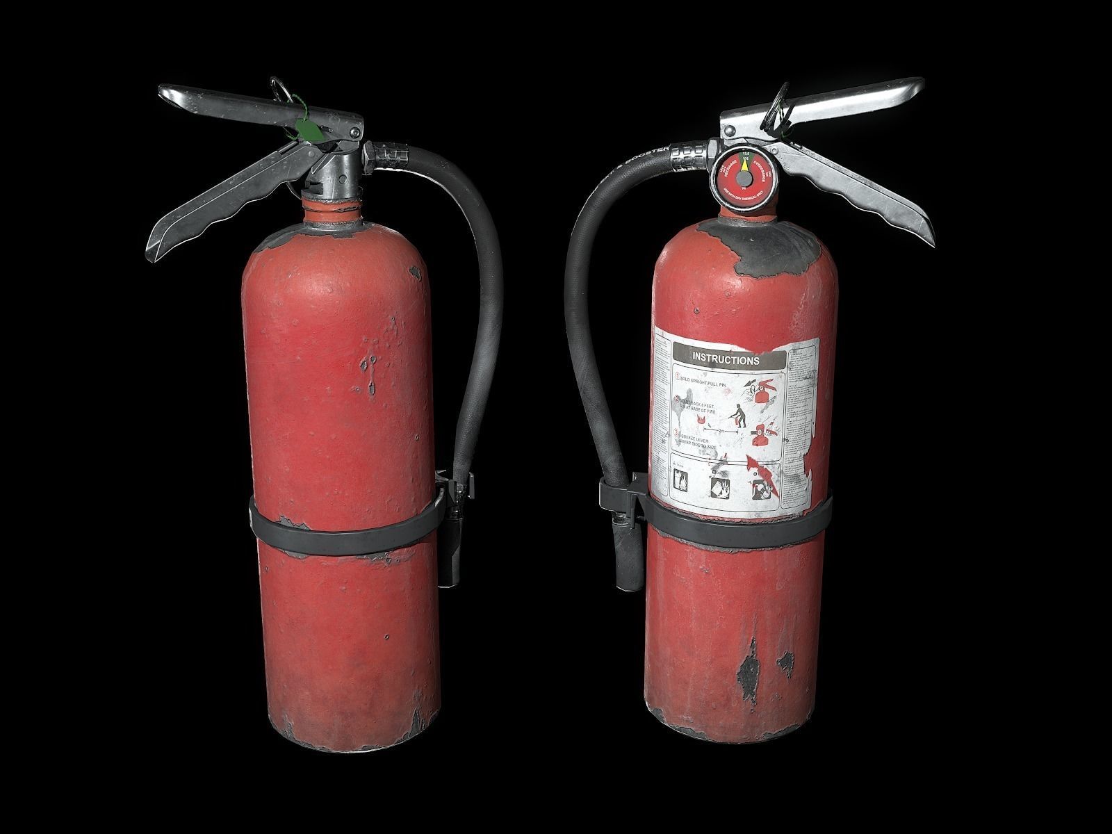 Fire extinguisher Low-poly 3D model_2