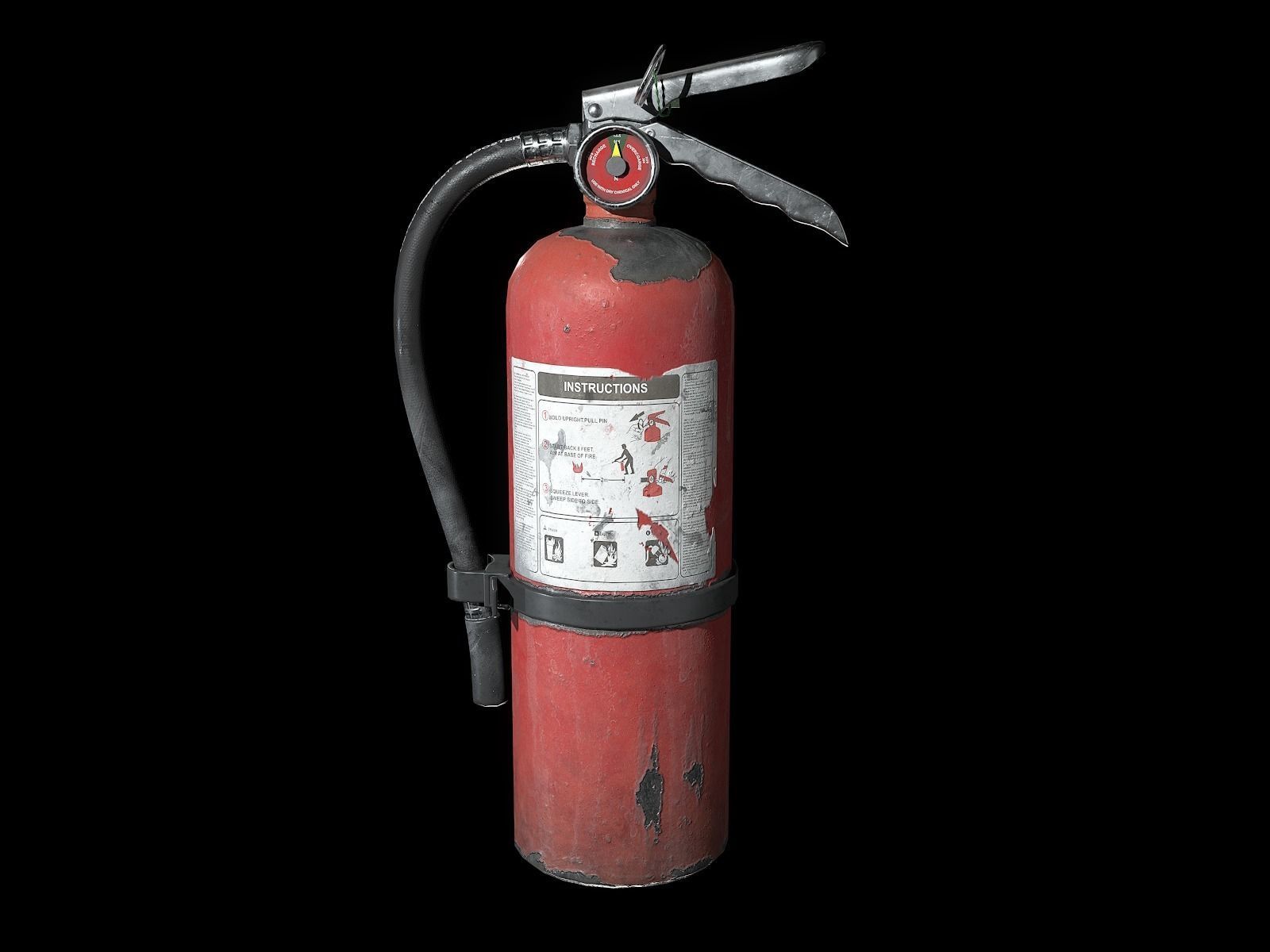 Fire extinguisher Low-poly 3D model_4