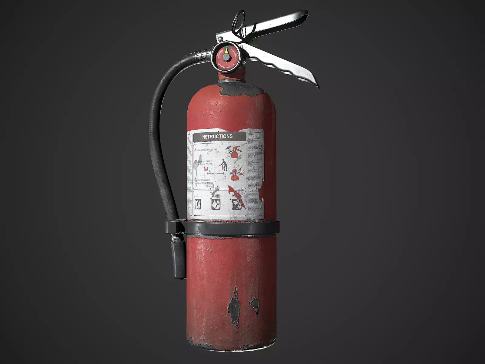 Fire extinguisher Low-poly 3D model_0