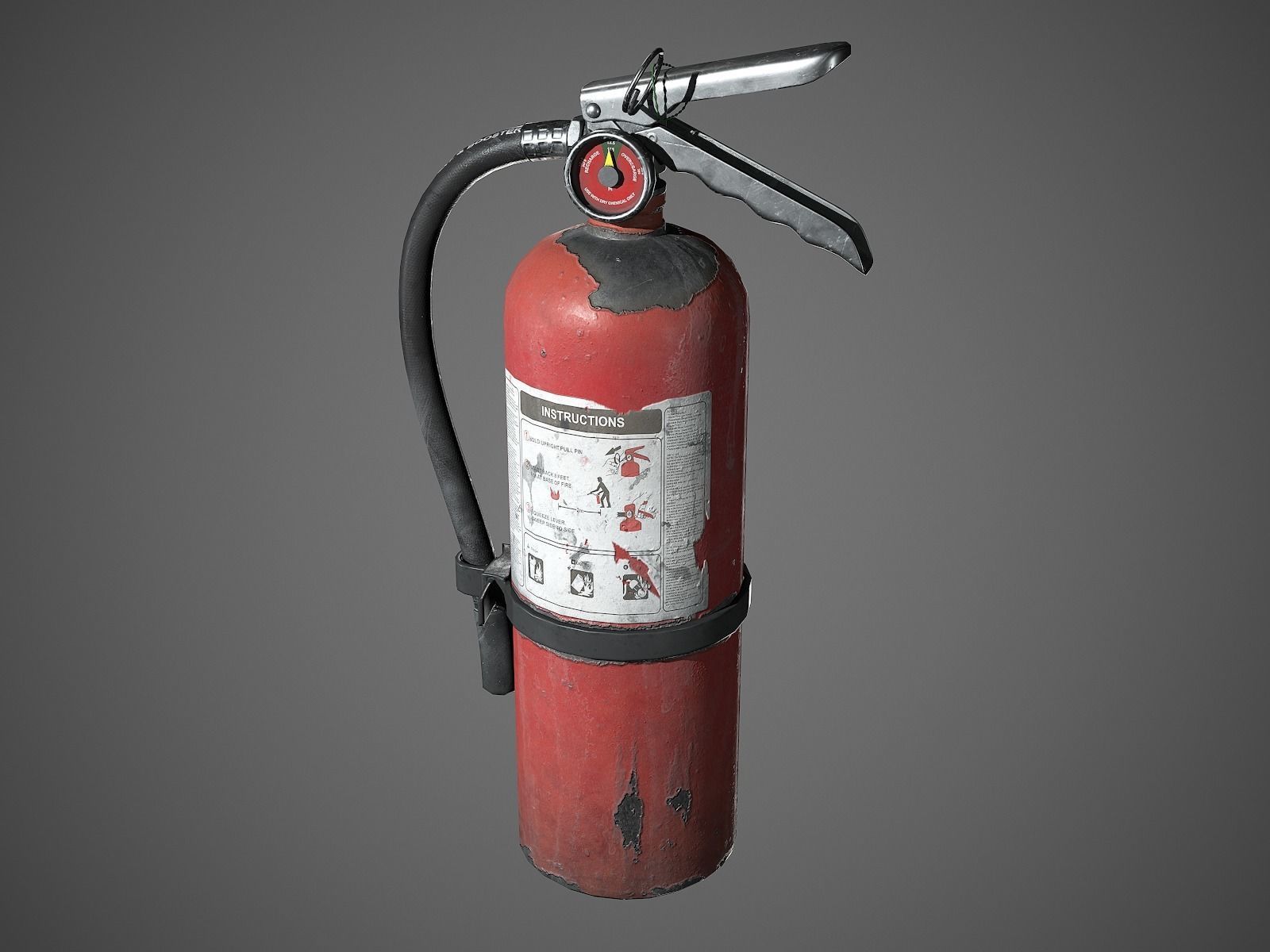 Fire extinguisher Low-poly 3D model_9