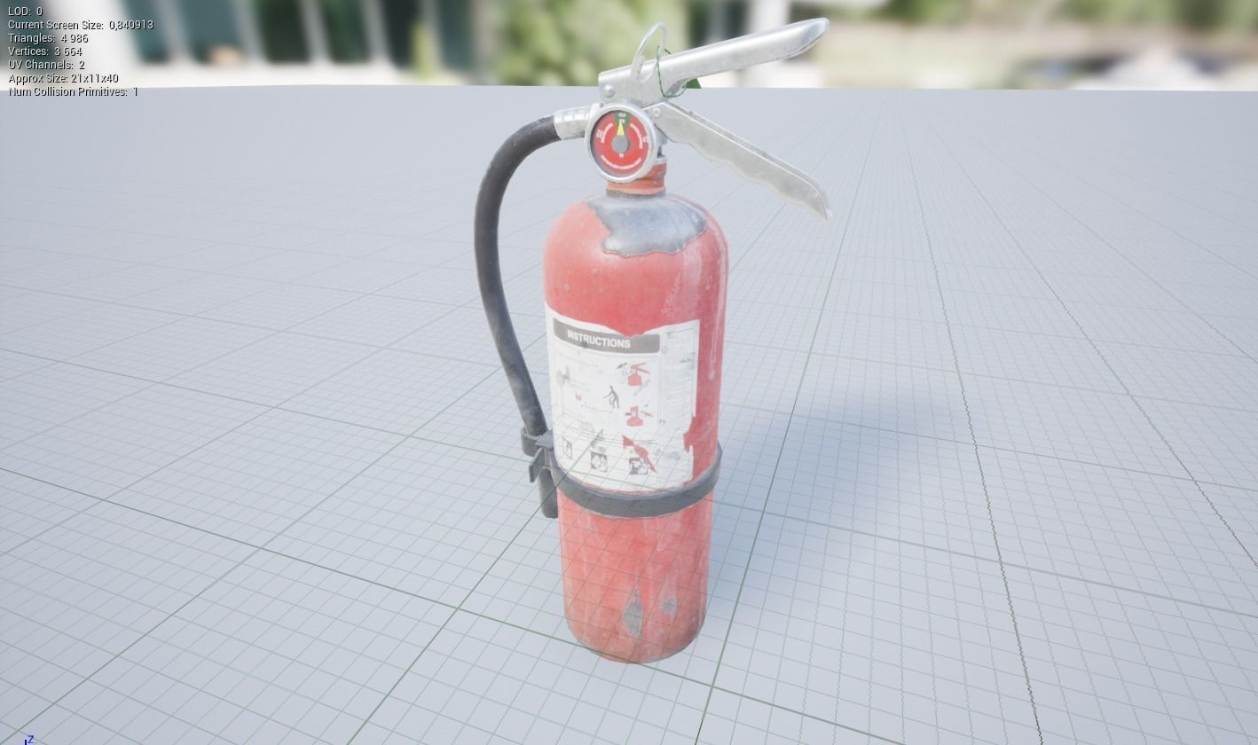 Fire extinguisher Low-poly 3D model_10