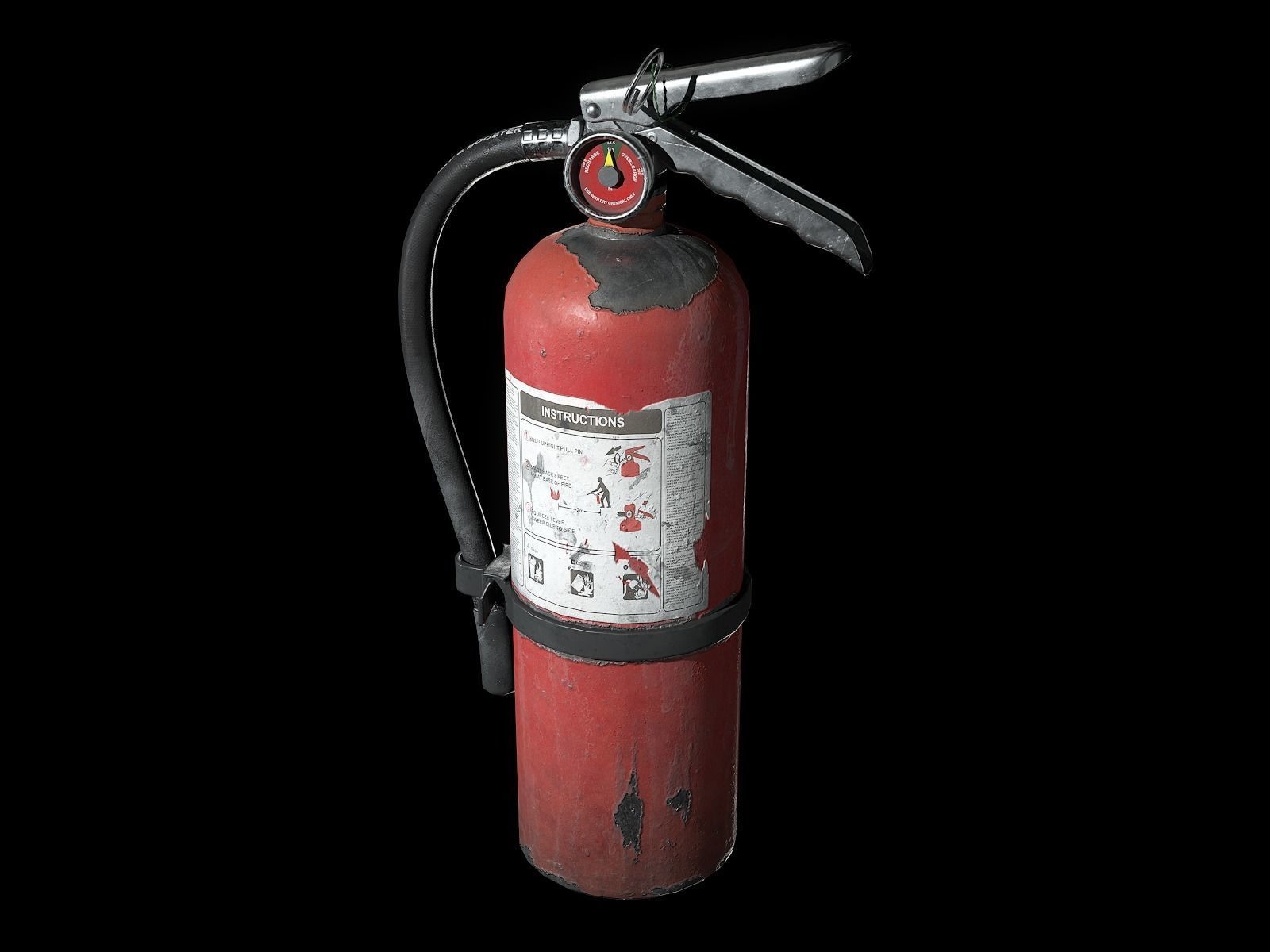 Fire extinguisher Low-poly 3D model_1