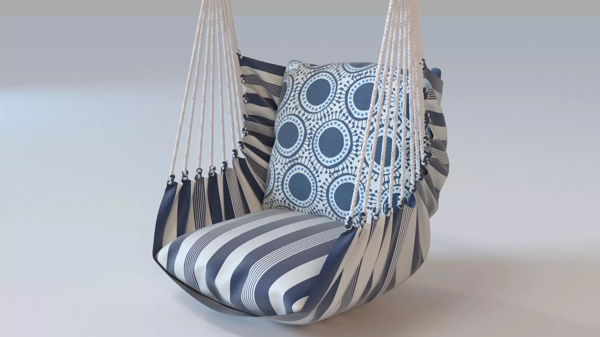 Blue Swinging Chair 3D model
