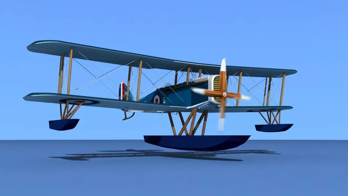 Airco DH-4 Royal Navy Seaplane 3D model_0