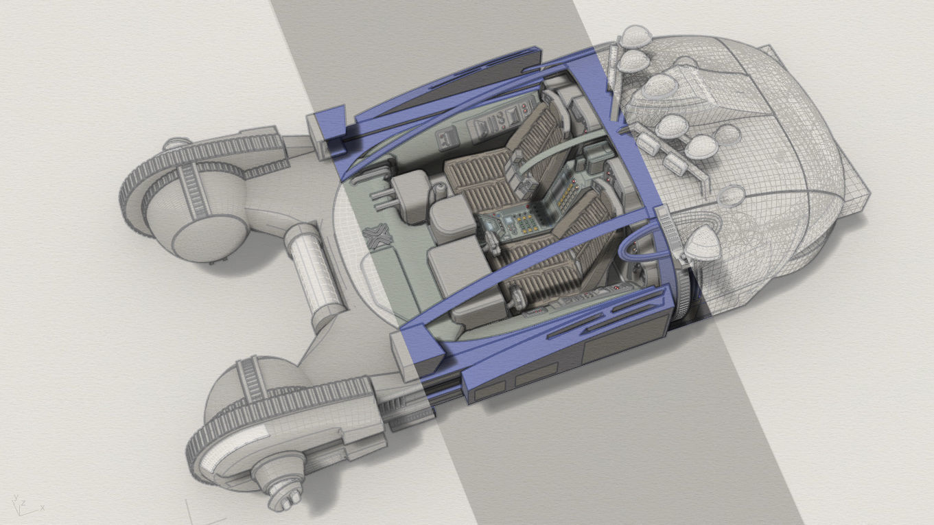 Bladerunner Original Spinner Low-poly 3D model_21