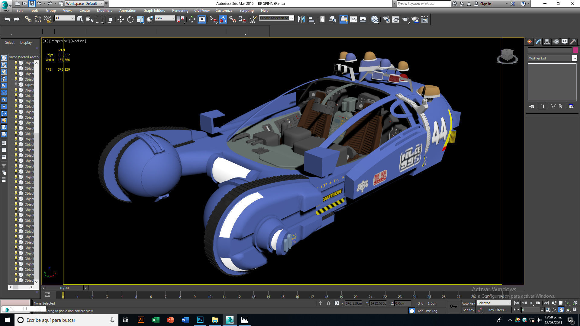 Bladerunner Original Spinner Low-poly 3D model_14