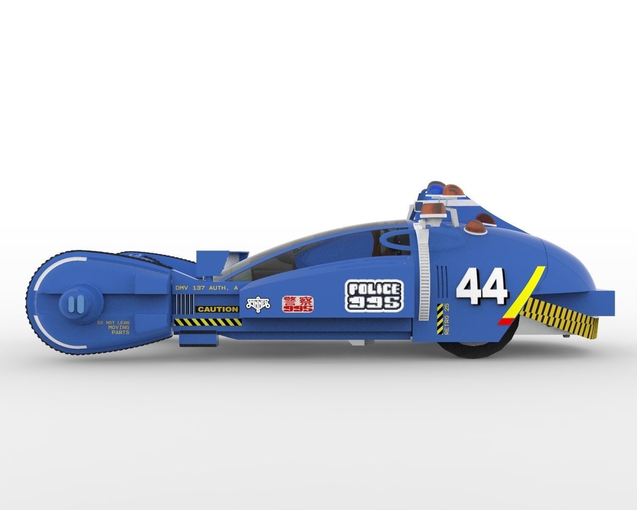 Bladerunner Original Spinner Low-poly 3D model_6