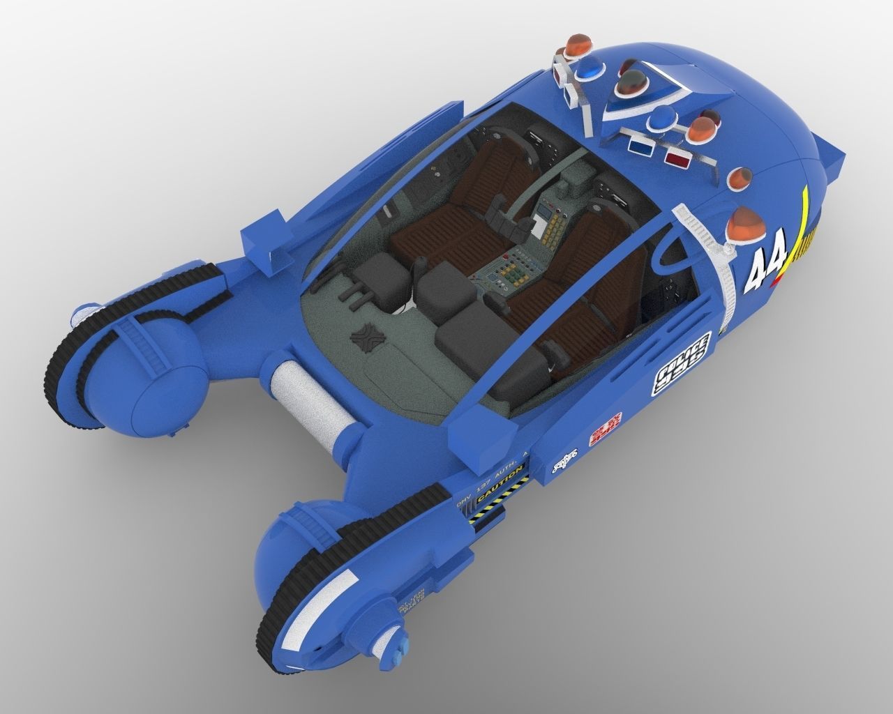 Bladerunner Original Spinner Low-poly 3D model_8