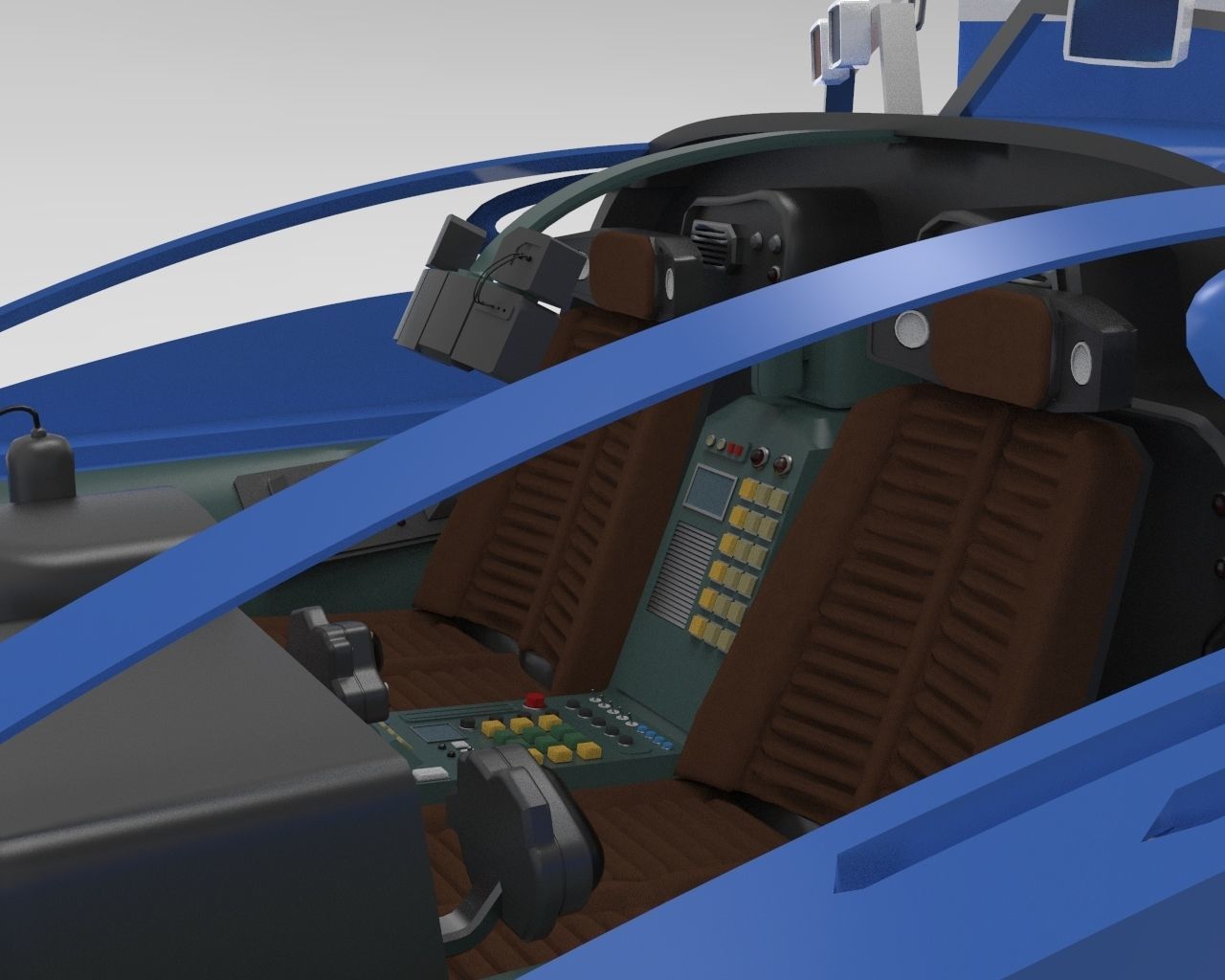 Bladerunner Original Spinner Low-poly 3D model_9