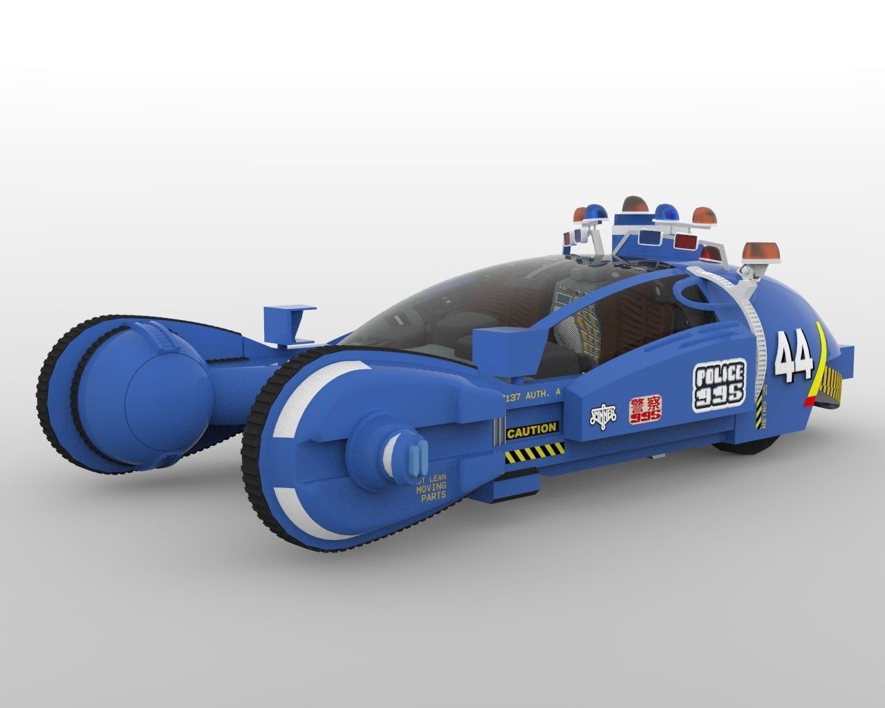 Bladerunner Original Spinner Low-poly 3D model_1