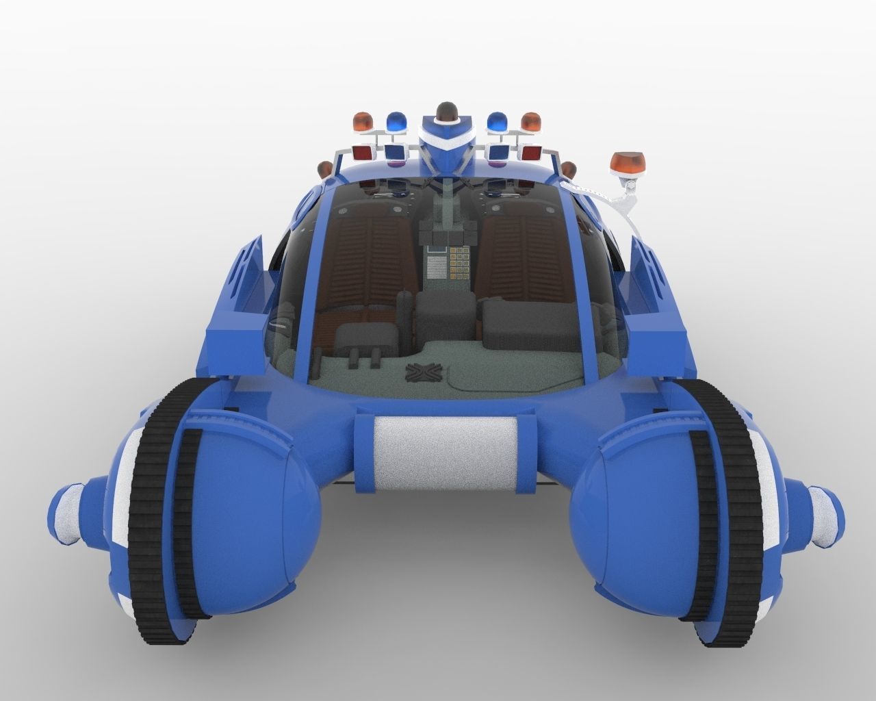 Bladerunner Original Spinner Low-poly 3D model_5