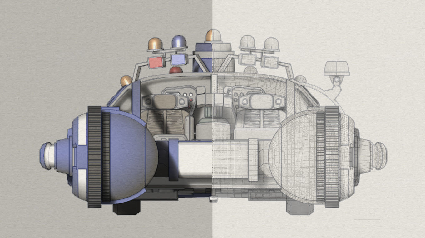 Bladerunner Original Spinner Low-poly 3D model_19