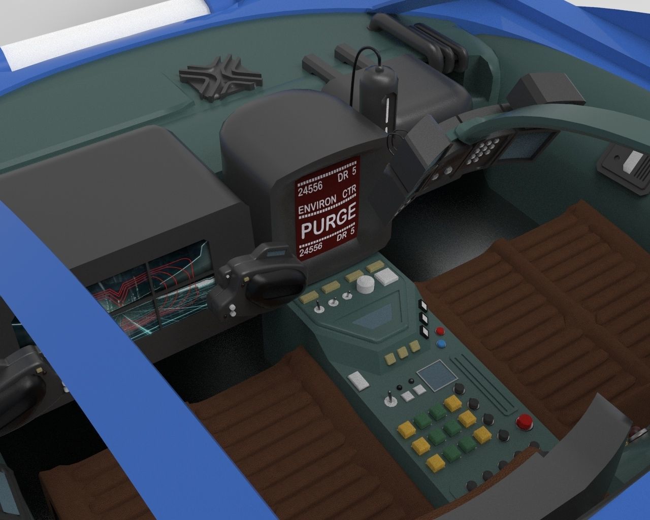 Bladerunner Original Spinner Low-poly 3D model_10