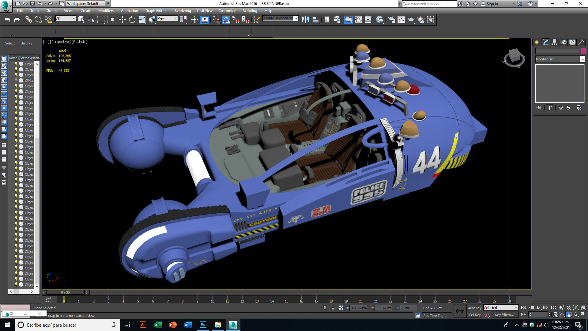 Bladerunner Original Spinner Low-poly 3D model_13