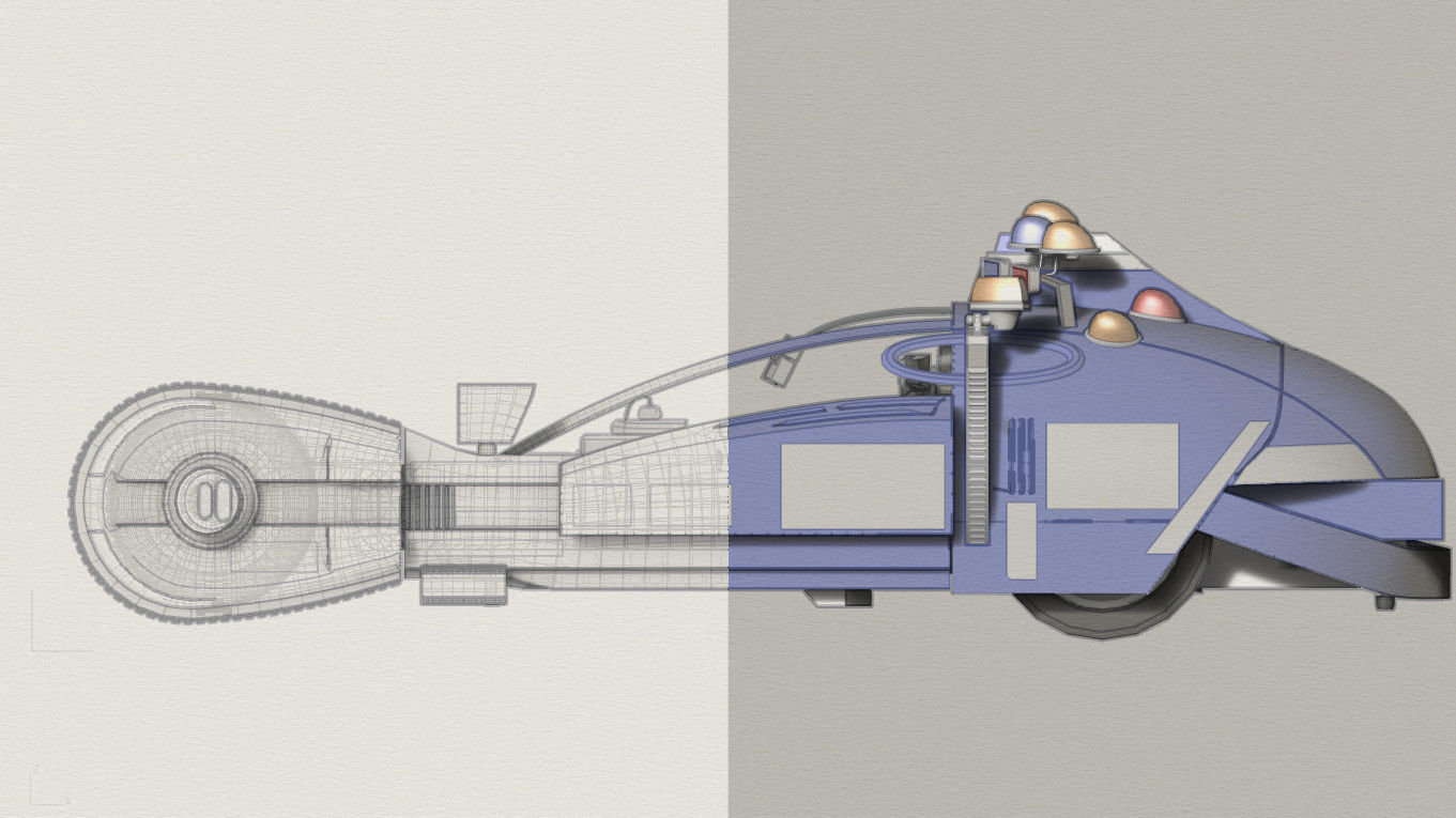 Bladerunner Original Spinner Low-poly 3D model_20