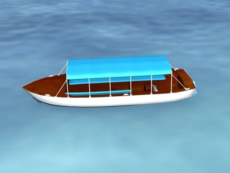 Tour Boat 3D model_9