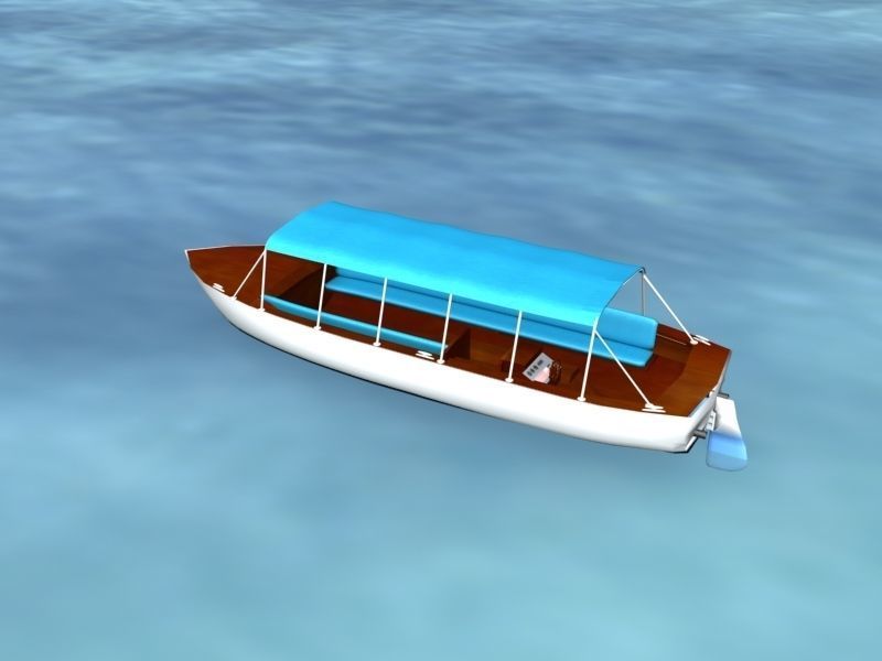 Tour Boat 3D model_8