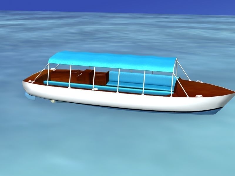 Tour Boat 3D model_3