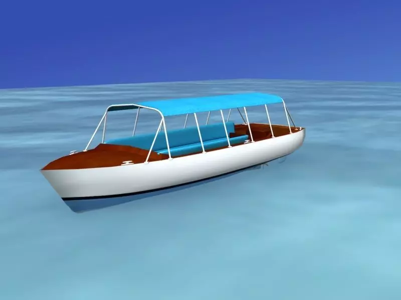 Tour Boat 3D model_0